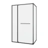 Душевой уголок Black&White S1180-1290GM 120x90 11801290GM профиль оружейная сталь стекло прозрачное