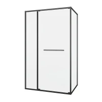 Душевой уголок Black&White S1180-1290GM 120x90 11801290GM профиль оружейная сталь стекло прозрачное