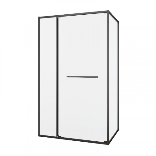 Душевой уголок Black&amp;White S1180-1290GM 120x90 11801290GM профиль оружейная сталь стекло прозрачное
