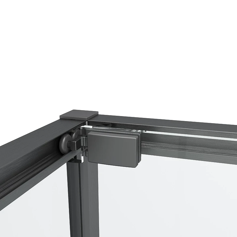 Душевой уголок Black&White S1180-1290GM 120x90 11801290GM профиль оружейная сталь стекло прозрачное