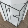 Душевой уголок Black&White S1180-1290GM 120x90 11801290GM профиль оружейная сталь стекло прозрачное