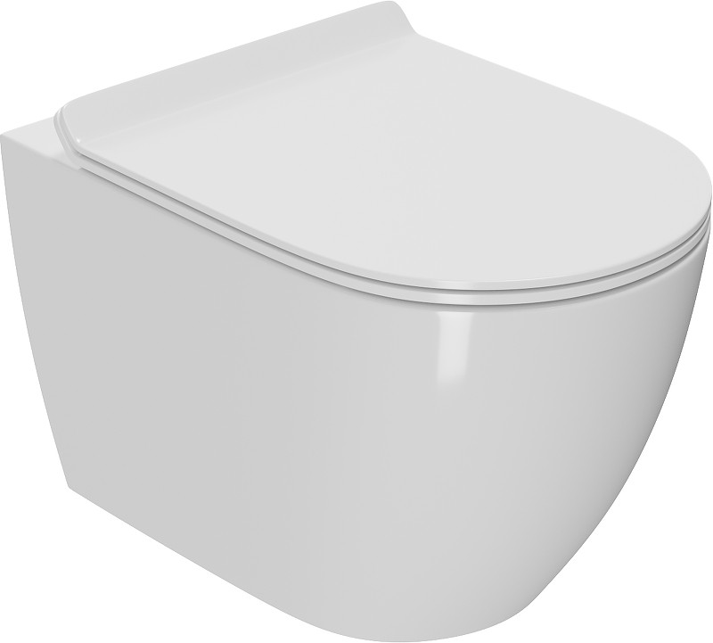 Унитаз с инсталляцией DIWO Bauedge Bau Dream + DIWO 4501 (645764) с сиденьем Микролифт с клавишей смыва цвет Глянцевый белый