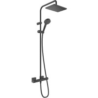 Душевая система Hansgrohe Vernis Shape Showerpipe 26286670 с термостатом Черный матовый латунь на стену
