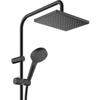 Душевая система Hansgrohe Vernis Shape Showerpipe 26286670 с термостатом Черный матовый латунь на стену