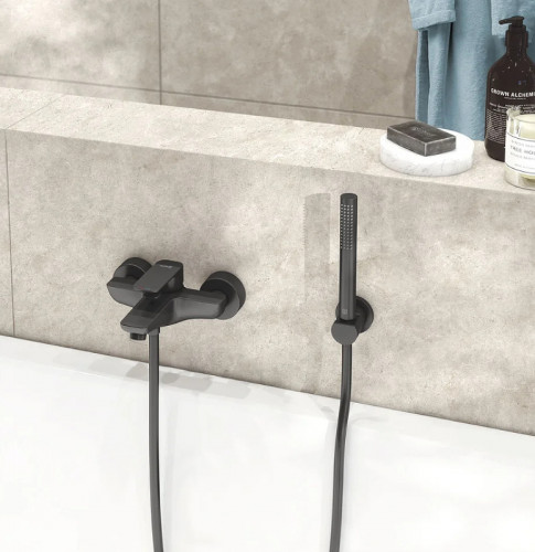 Смеситель для ванны Kludi Pure Style 406813975 Черный матовый латунь на стену