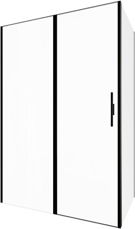 Душевой уголок Allen Brau Priority 140x100 3.31036.BBA+3.31048.BBA цвет профиля Черный браш стекло прозрачное