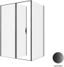 Душевой уголок Allen Brau Priority 140x100 3.31036.BBA+3.31048.BBA цвет профиля Черный браш стекло прозрачное