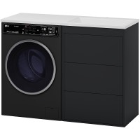 Тумба с раковиной Brevita Grafit 120 R УТ000015086 Графит матовый МДФ / ЛДСП