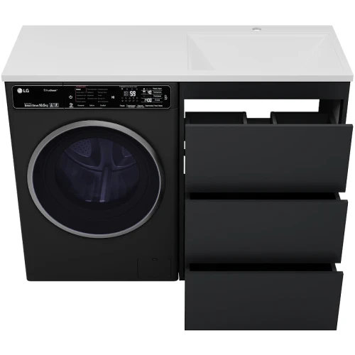 Тумба с раковиной Brevita Grafit 120 R УТ000015086 Графит матовый МДФ / ЛДСП