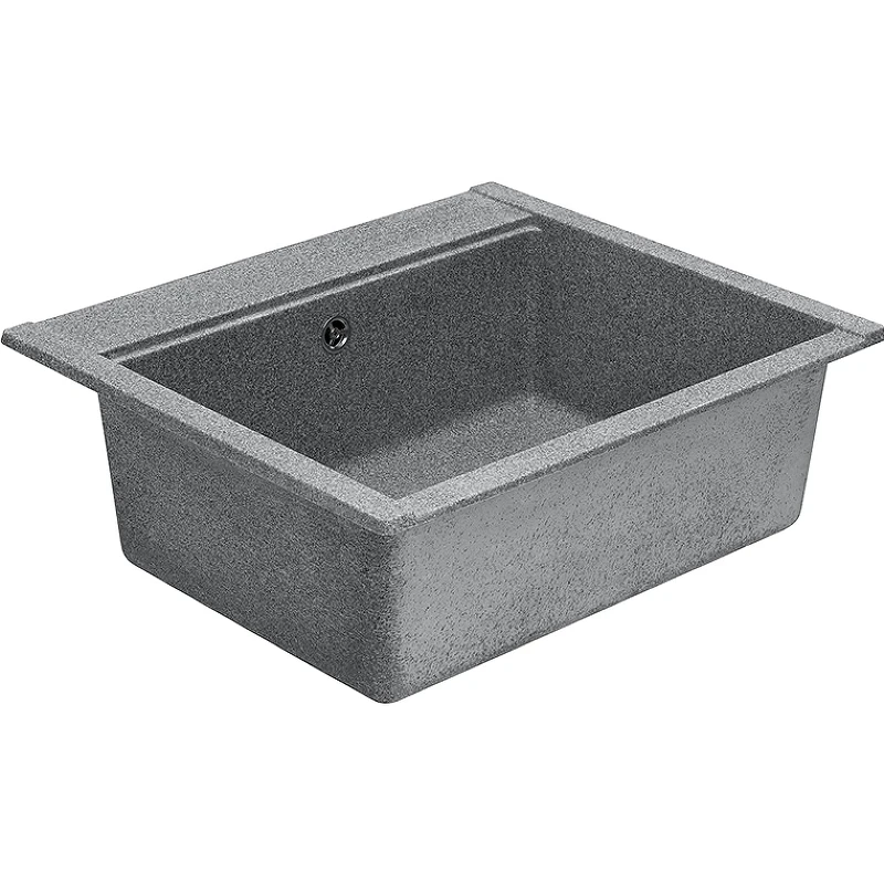 Кухонная мойка Aquaton Делия 60 1A715232LD230 Серая искусственный камень (литьевой мрамор) встраиваемый