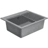 Кухонная мойка Aquaton Делия 60 1A715232LD230 Серая искусственный камень (литьевой мрамор) встраиваемый