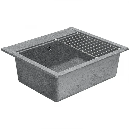 Кухонная мойка Aquaton Делия 60 1A715232LD230 Серая искусственный камень (литьевой мрамор) встраиваемый