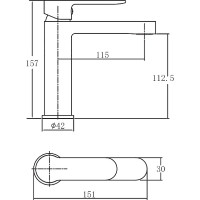 Смеситель для раковины Aquanet Passion AF300-10B 243293 Черный