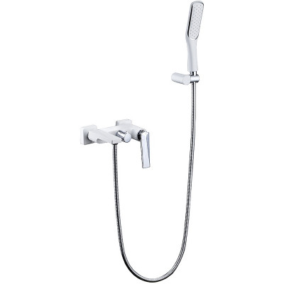 Смеситель для ванны Boheme Venturo 373-W Белый Хром латунь на стену