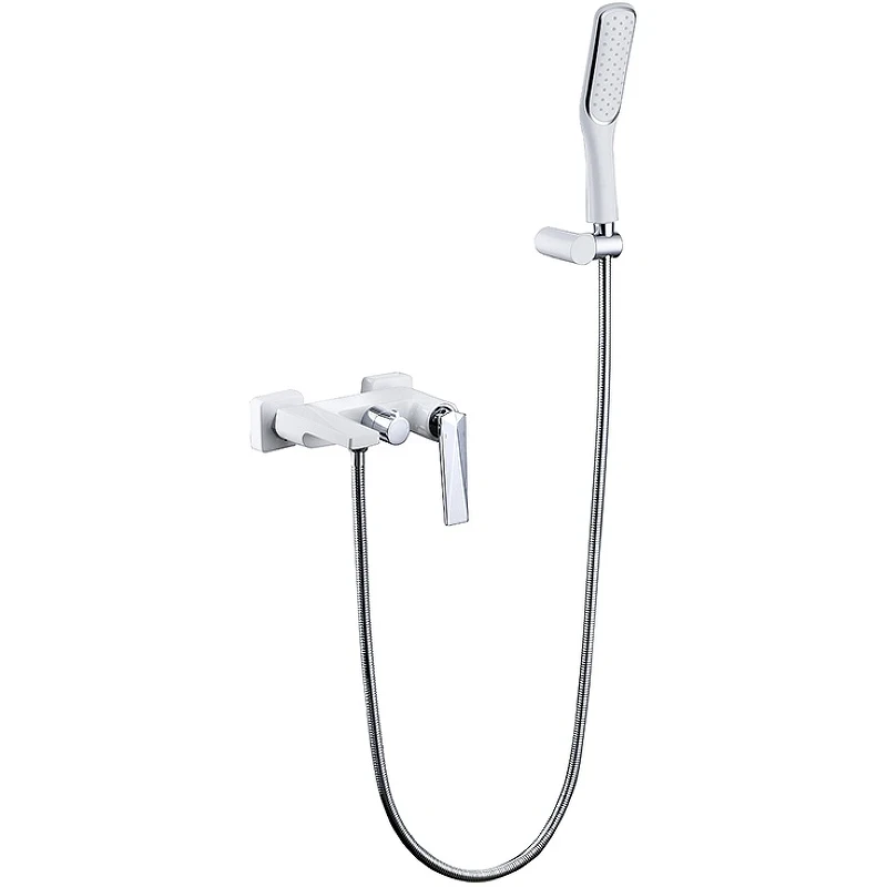 Смеситель для ванны Boheme Venturo 373-W Белый Хром латунь на стену