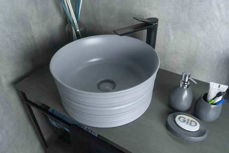 Раковина-чаша Gid Esfera 40 Gm969 53335 цвет Серый матовый