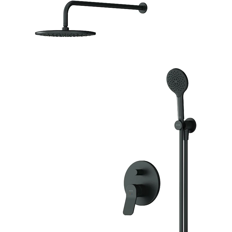 Душевая система AM.PM X-Joy FB85A1RH22 Черная латунь встраиваемый
