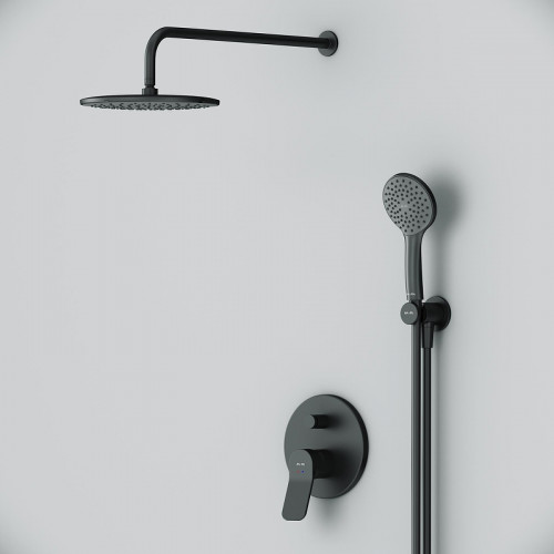 Душевая система AM.PM X-Joy FB85A1RH22 Черная латунь встраиваемый