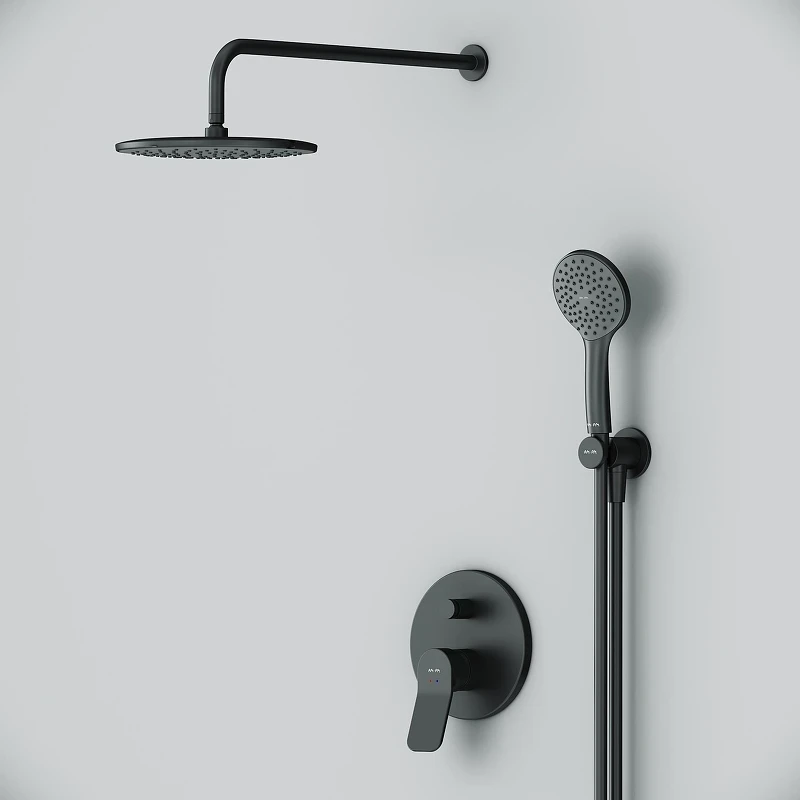 Душевая система AM.PM X-Joy FB85A1RH22 Черная латунь встраиваемый