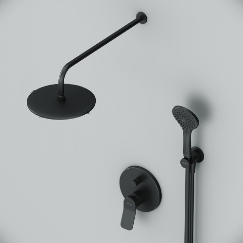 Душевая система AM.PM X-Joy FB85A1RH22 Черная латунь встраиваемый