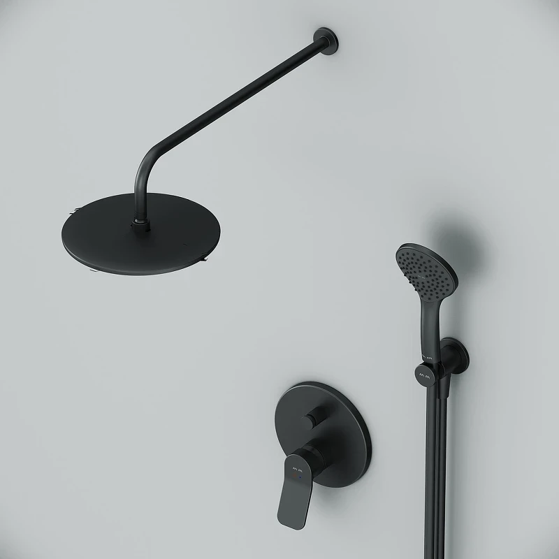 Душевая система AM.PM X-Joy FB85A1RH22 Черная латунь встраиваемый