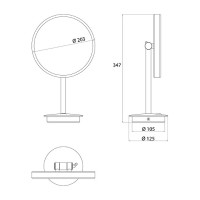 Косметическое зеркало Emco Pure 1094 060 09 с увеличением с подсветкой