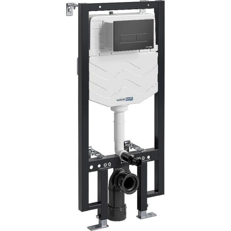 Инсталляция WasserKRAFT Vils 56TLT.010.ME.MB03 для унитаза с Черной матовой клавишей смыва