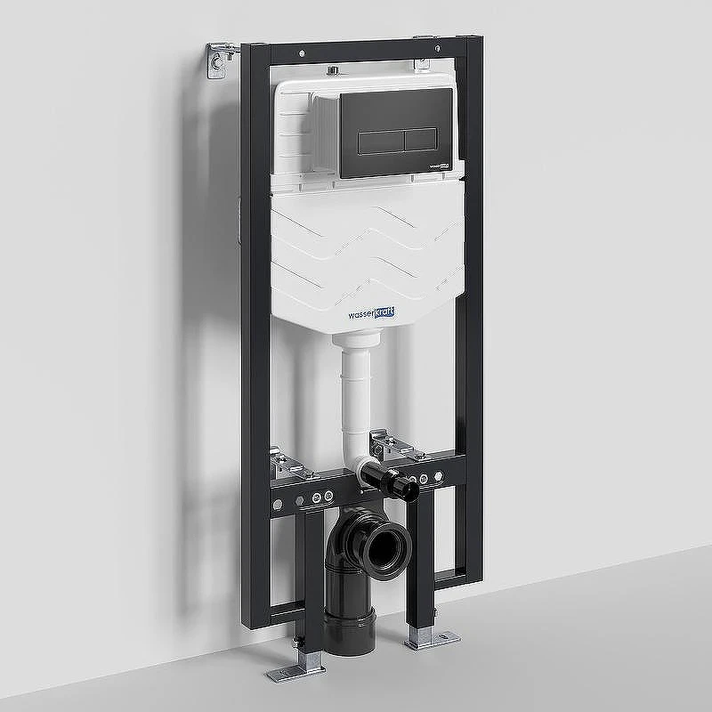 Инсталляция WasserKRAFT Vils 56TLT.010.ME.MB03 для унитаза с Черной матовой клавишей смыва