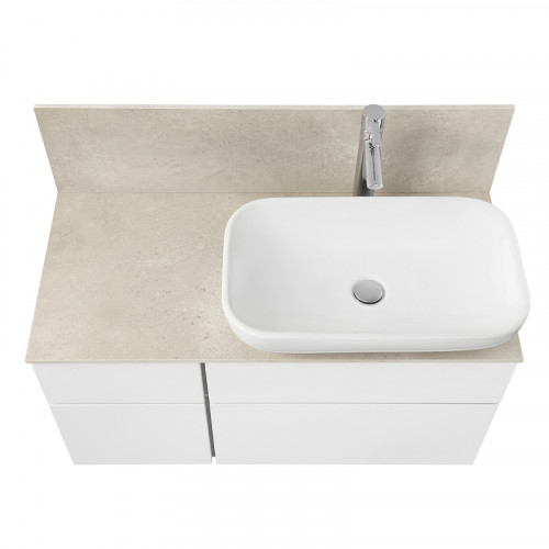 Тумба под раковину Aquaton Мишель 100 1A244101MIX40 подвесная Дуб эндгрейн Белая МДФ / ЛДСП