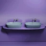 Раковина-чаша Ceramicanova Element 60 CN6049MHL Серо-голубая матовая фарфор накладная