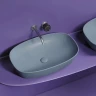 Раковина-чаша Ceramicanova Element 60 CN6049MHL Серо-голубая матовая фарфор накладная