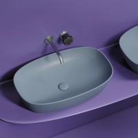 Раковина-чаша Ceramicanova Element 60 CN6049MHL Серо-голубая матовая фарфор накладная