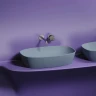 Раковина-чаша Ceramicanova Element 60 CN6049MHL Серо-голубая матовая фарфор накладная