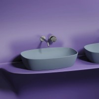 Раковина-чаша Ceramicanova Element 60 CN6049MHL Серо-голубая матовая фарфор накладная