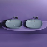 Раковина-чаша Ceramicanova Element 60 CN6049MHL Серо-голубая матовая фарфор накладная