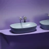 Раковина-чаша Ceramicanova Element 60 CN6049MHL Серо-голубая матовая фарфор накладная