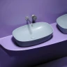 Раковина-чаша Ceramicanova Element 60 CN6049MHL Серо-голубая матовая фарфор накладная