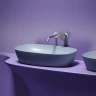 Раковина-чаша Ceramicanova Element 60 CN6049MHL Серо-голубая матовая фарфор накладная