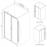 Душевая дверь AM.PM Gem Solo 110 W90G-110-1-195BT профиль Черный матовый стекло прозрачное