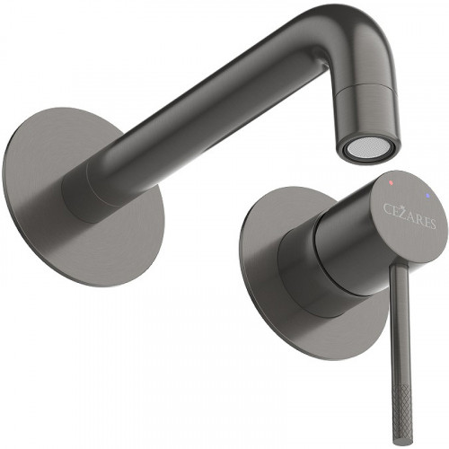 Смеситель для раковины Cezares Relax RELAX-BLI2-1-GM-W0 Оружейная сталь