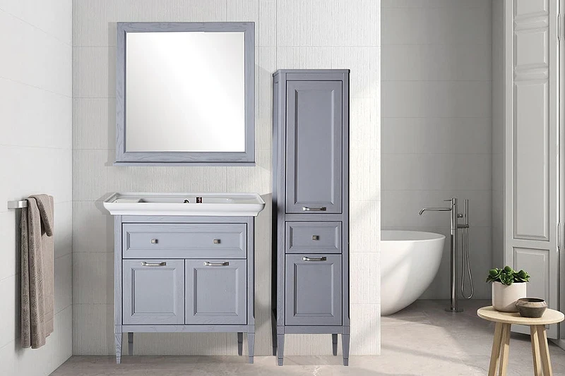 Зеркало ASB-Woodline Гранда 80 11481 Grigio массив дерева