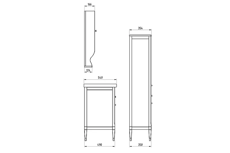 Зеркало ASB-Woodline Гранда 80 11481 Grigio массив дерева