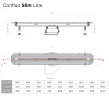 Душевой лоток Pestan Confluo Slim Line 300+ 13100024 с решеткой Хром матовый
