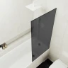Шторка на ванну Maybah Glass MGV-251-1у 300x1400 в узком профиле Белый стекло графитовое матовое