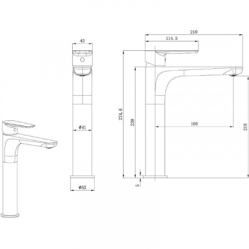 Смеситель для раковины Allen Brau Eclipse 2.0 5.E1A02-31 Черный матовый
