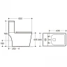 Унитаз компакт Royce Crown RCT-152204WH с бачком и сиденьем Микролифт фаянс напольный
