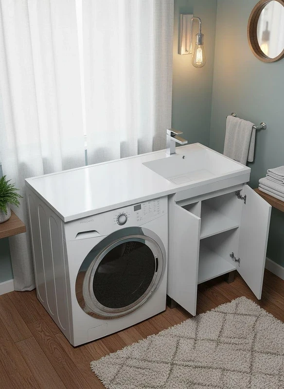 Тумба с раковиной Uperwood Magenta 120 R 52930205156 цвет Белый матовый