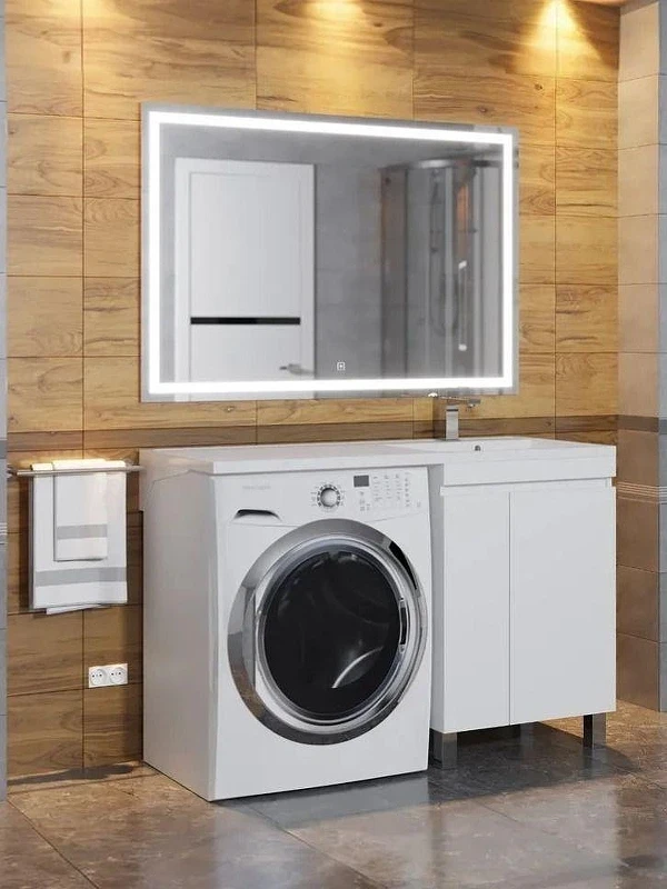 Тумба с раковиной Uperwood Magenta 120 R 52930205156 цвет Белый матовый