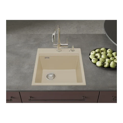 Кухонная мойка Rivelato Tesoro 45 TR-455-L beige scuro цвет Темно-бежевый
