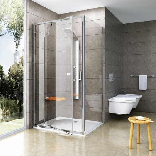Душевая стенка Ravak Pivot PPS-80 90G40U00Z1 профиль Сатин стекло Transparent
